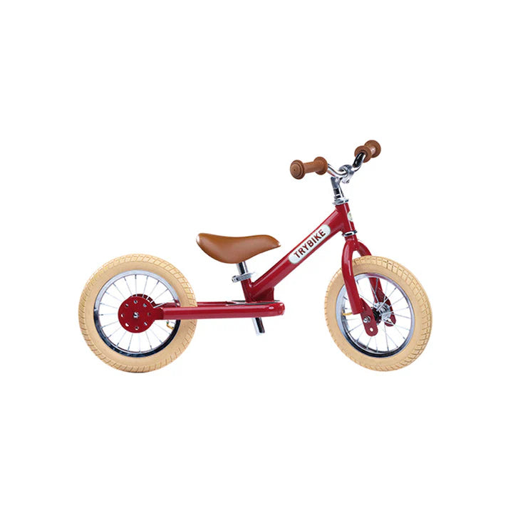 Trybike | Bicicleta din Otel Fara Pedale | Vintage Rosu